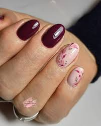 45 cute burgundy nail ideas to get a