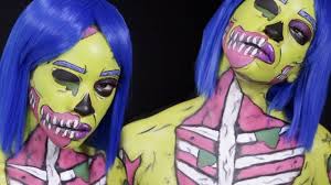 pop art zombie halloween makeup