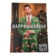 Oppo Suits Mens Merry Christmas Holiday Themed Nwt