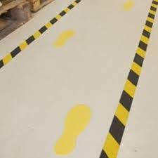 tesa floor marking tape black yellow