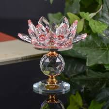 China Crystal Lotus Tealight Holder