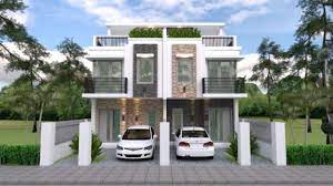 Carparks, 2 swimming pools, landscape garden, waterfall, digital entry, 24 hours security. Duplex House Design With 3 Bedrooms Cool House Concepts