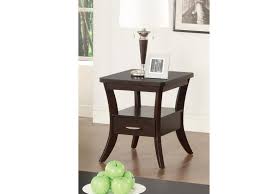 Espresso Flared Leg End Table With