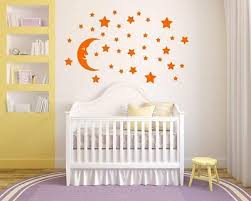Moon And Huge Set Of Stars Wall Sticker