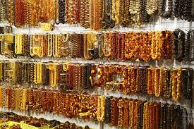 of amber beads of diffe colors