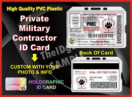 private military contractor id card