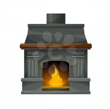 Burning Fire Vector Fire Place