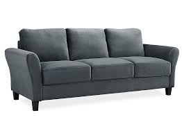 lifestyle solutions wesley microfiber sofa in grey dark grey