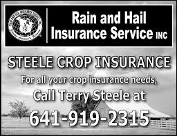Crop insurance covers damage to the crop caused by hail, droughts, flooding, or other natural disaster. Friday January 10 2020 Ad Rain Hail Insurance Service Steele Crop Insurance Cedar Rapids Gazette