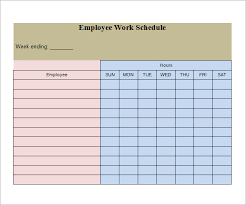 Work Schedule Template 20 Download Free Documents In Pdf Word Excel
