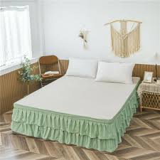 Bedskirt Washed Cotton Wrap Around Bed