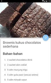 Buktikan dengan mencoba resep brownies chocolatos berikut ini. Download Resep Kue Chocolatos Apk For Android Latest Version