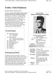 From wikipedia, the free encyclopedia. Tunku Abdul Rahman