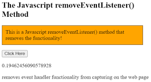 how to remove an event handler using