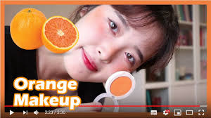 korean orange blush makeup tutorial