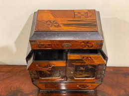 antique chinese inlaid wood jewelry box