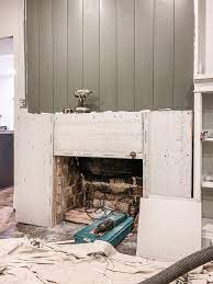 Diy Concrete Fireplace Makeover Before