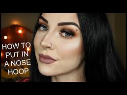 how to put in take out a nose hoop