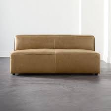 Lenyx Saddle Leather Armless Sofa