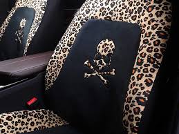 Cheetah Skull Print Car Seat Covers
