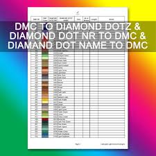 Dmc To Diamond Dotz Conversion Chart