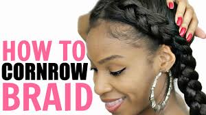 Learn how to cornrow while adding extensions. Two Cornrows On Natural Hair Extensions Youtube