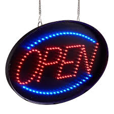 led open sign for businesses low