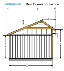 12 16 Saltbox Timber Storage Shed Plans
