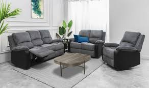 fabric recliner sofa set