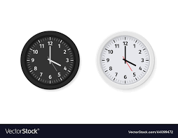 Face Black Or White Dial Round Vector Image