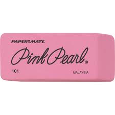 pink pearl um eraser each