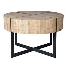 Giedi Wooden Round Coffee Table In Oak