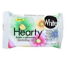 Hearty Super Lightweight Modeling Clay White 1 75 Oz 50 G Activa Products