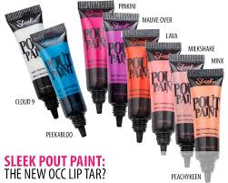 sleek pout paint the new occ lip tar