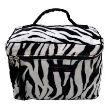 velvet zebra cosmetic bag ragged rose