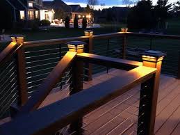 Solar Post Cap Light For Trex Transcend Post Sleeves By Ultra Bright Outdoor Deck Lighting Trex Deck Lighting Backyard Deck