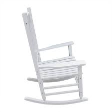 White Paint Porch Rocker Chair Solid