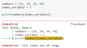 list index out of range in python