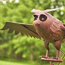 Large Iron Rocking Owl Winslow With