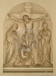 twelfth station of the cross stock