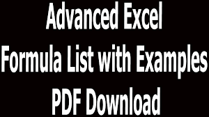 advanced excel formulas pdf dowlnoad
