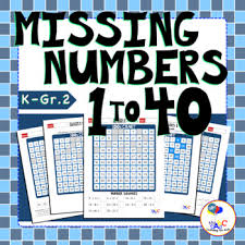 Hundreds Chart Missing Numbers 1 To 40 Worksheets