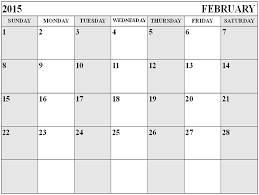 February 2015 Calendar Printable Word Fort Pierce Central