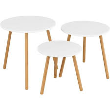Nesting Table 3pcs Round Side Table End