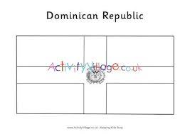 Some of its agricultural products are sugar. Dominican Republic Flag Colouring Page
