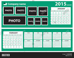 2015 Calendar Green Vector Photo Free Trial Bigstock