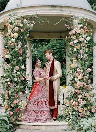 flower filled indian wedding in new jersey
