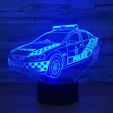 Us 11 94 40 Off Police Car Model 3d Led Night Light Usb Touch Desk Table Lamp Remote Control Home Bedroom Decor Xmas Gift In Led Night Lights From