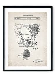 engine patent giclee print old