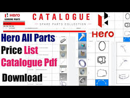 hero parts list catalogue pdf